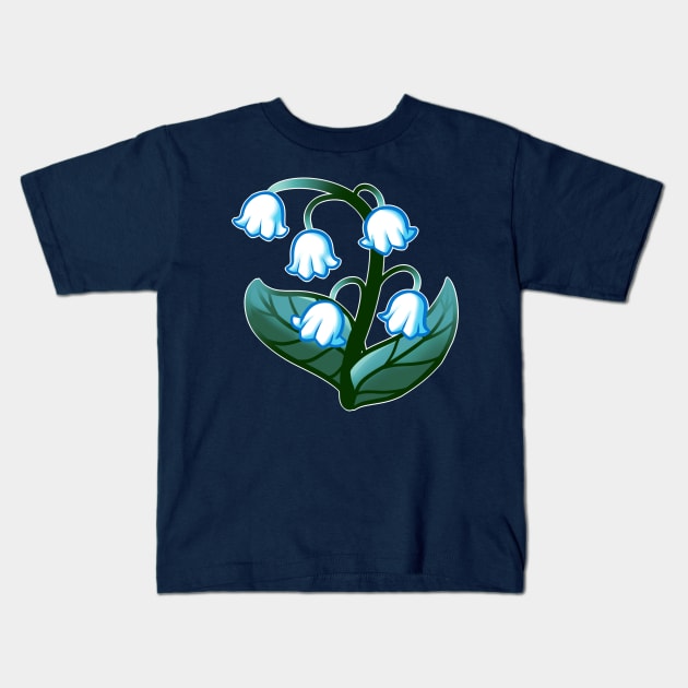 Lily of the Valley Kids T-Shirt by leashonlife